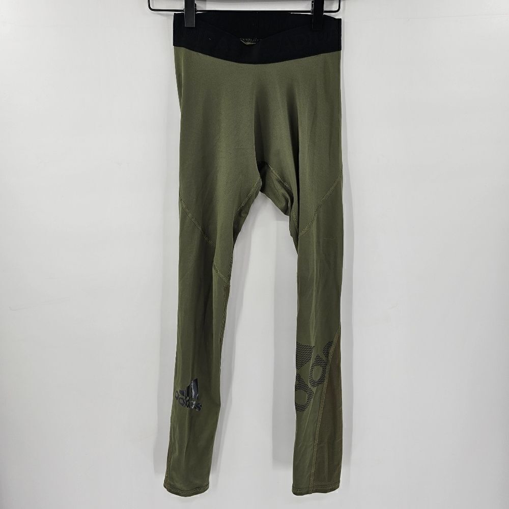 Adidas alphaskin leggings green small workout running gym